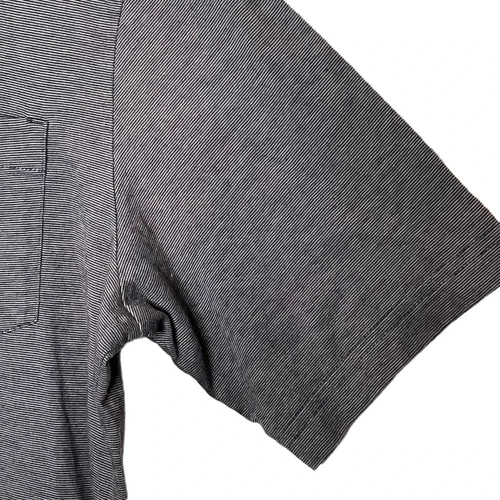 Travis Mathew Mens T-Shirt Size Small Gray Stripe 100% Pima Cotton SS‎ Pullover